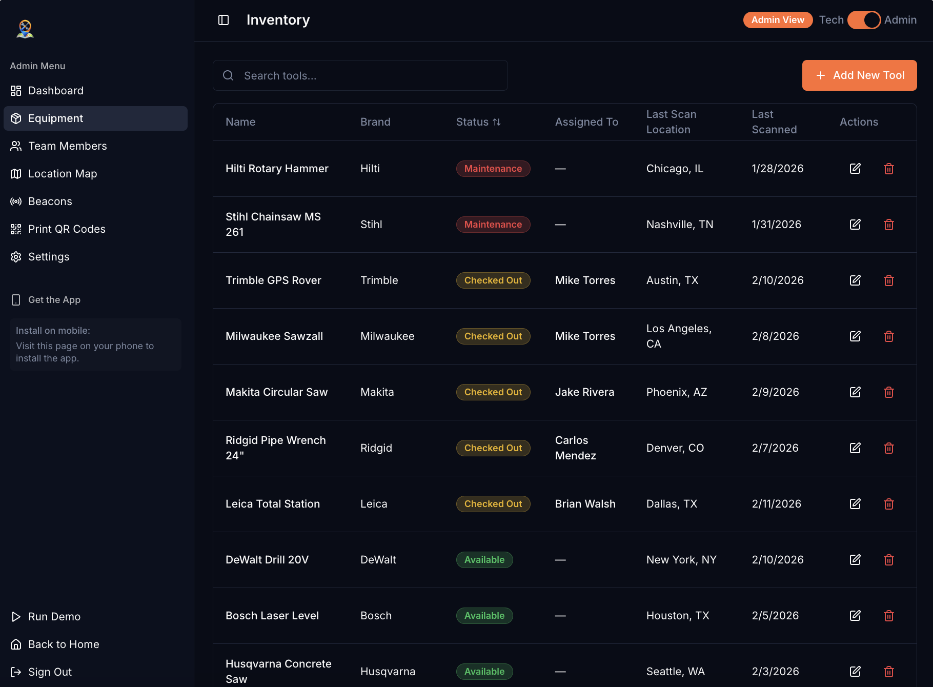 Tool Tracker Log Example Simple Tool Tracking App for Contractors | ProToolTrack